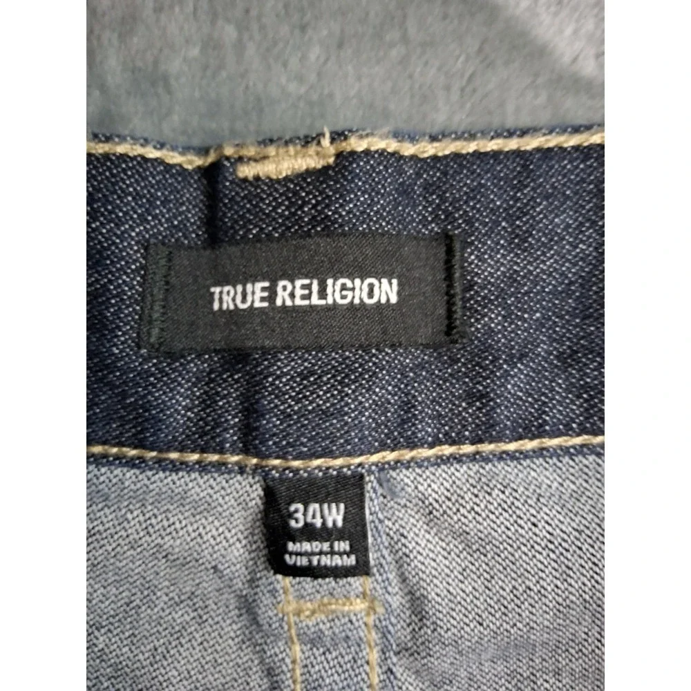 Mens‎ True Religion Jeans Rocco Size 34W Dark Blue Denim.
